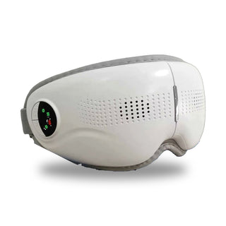 Nexora heated eye massager with Bluetooth music, white, on a white background