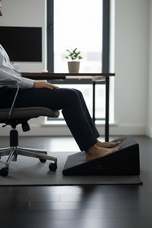 KneePro knee and leg support cushion in use